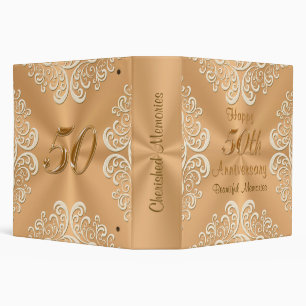 Personalized 50th Wedding Anniversary Photo Album 3 Ring Binder