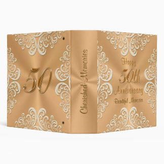 Personalized 50th Wedding Anniversary Photo Album 3 Ring Binder