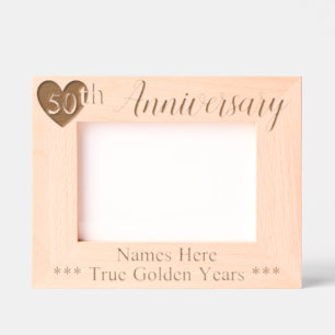 Personalized 50th Wedding Golden Anniversary Engraved Frames