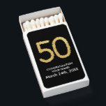 Personalized 50th Years Birthday Party Greeting Matchboxes<br><div class="desc">Personalized 50th Years Birthday Party Greeting</div>