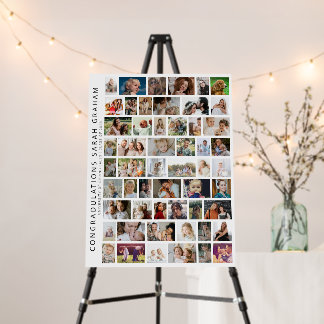 Personalized 54 Photo Graduation Collage Foam Board