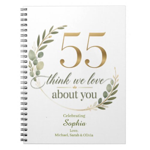 Personalized 55 Things We Love About You Notebook