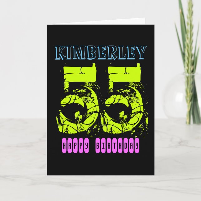 Personalized 55th Birthday Greeting Card (Front)