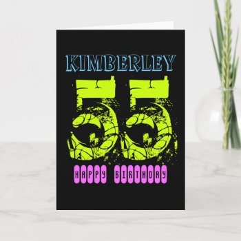 Personalized 55th Birthday Greeting Card by plurals at Zazzle