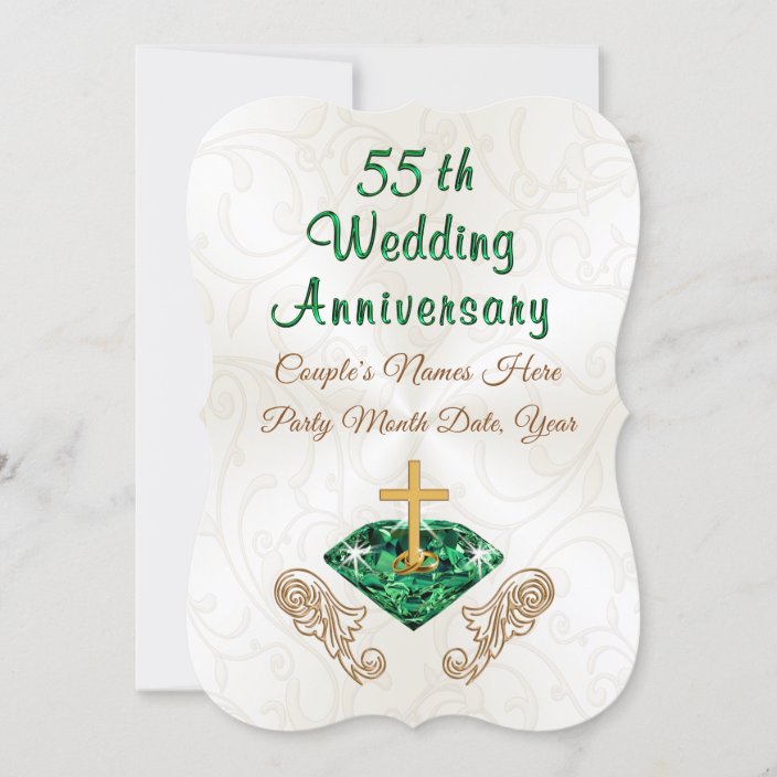 Personalized 55th Wedding Anniversary Invitations | Zazzle.com