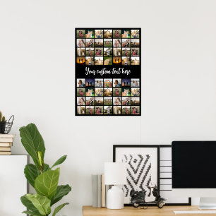 Personalized 56 Photo Collage Poster