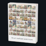 Personalized 56 Photo Collage Wooden Box Sign<br><div class="desc">Create Your Own Personalized 56 Photo Collage Wood Box Sign</div>