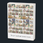 Personalized 56 Photo Collage Wooden Box Sign<br><div class="desc">Create Your Own Personalized 56 Photo Collage Wood Box Sign</div>