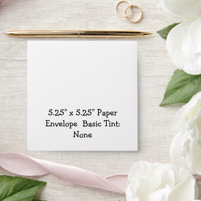 Personalized 5.25" x 5.25" Basic Paper  Envelope (Wedding)