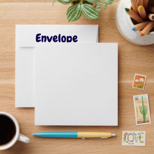 Personalized 5.25" x 5.25" Linen Paper Envelope