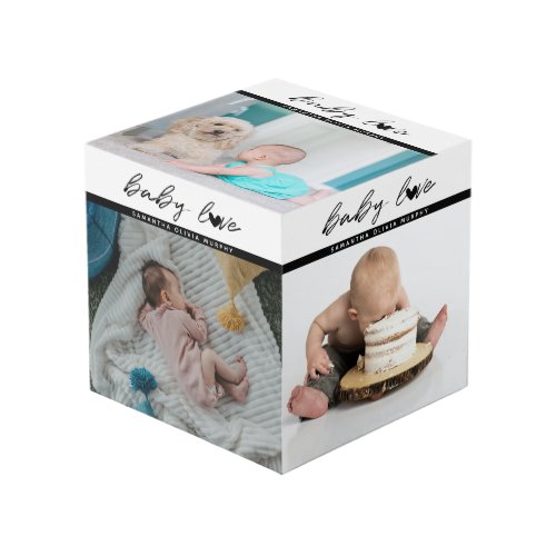 Personalized 5 Photo Baby Love  Name Memories Cube