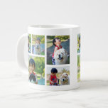 Personalized 5 Photo Color Collage Frames Large Coffee Mug