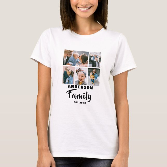 Personalized | 5 Photo | Family T-Shirt (Front)