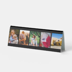 Personalized 5 Photo Memories Desk Sign