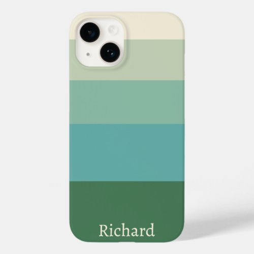 Personalized 5 Shade Green Block  Case_Mate iPhone 14 Case