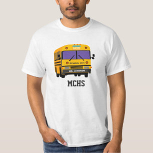 Personalized 5 Star Rating School Bus Driver T-Shirt