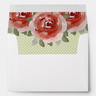 Personalized 5 x 7 Red Roses Envelope