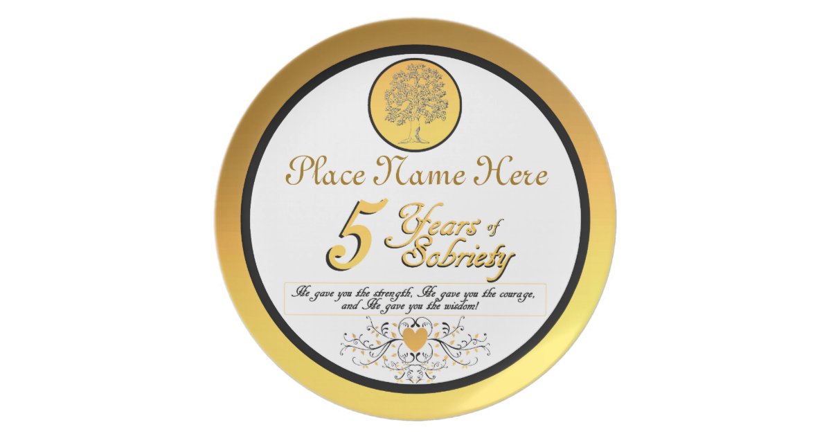 Personalized Street Signs >> Personalized 5 Years of Sobriety Anniversary Plate | Zazzle.com Personalized Street Signs >> Personalized 5 Years of Sobriety Anniversary Plate | Zazzle.com