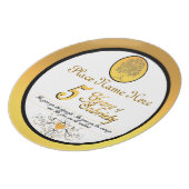 Personalized 5 Years of Sobriety Anniversary Plate (Left Side)