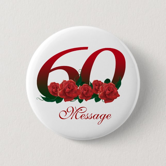 Personalized 60 pinback button (Front)
