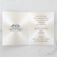 Flourish 60th Diamond Wedding Anniversary Invite, Zazzle in 2023