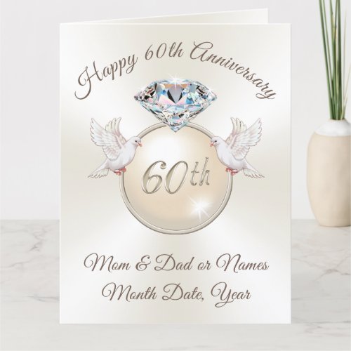 Personalized 60th Anniversary Card for Parents