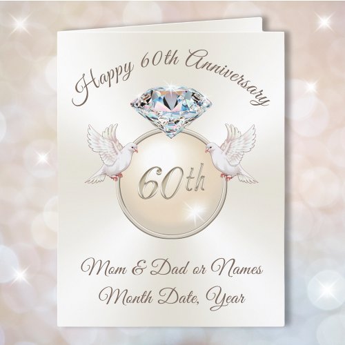 Personalized 60th Anniversary Card for Parents