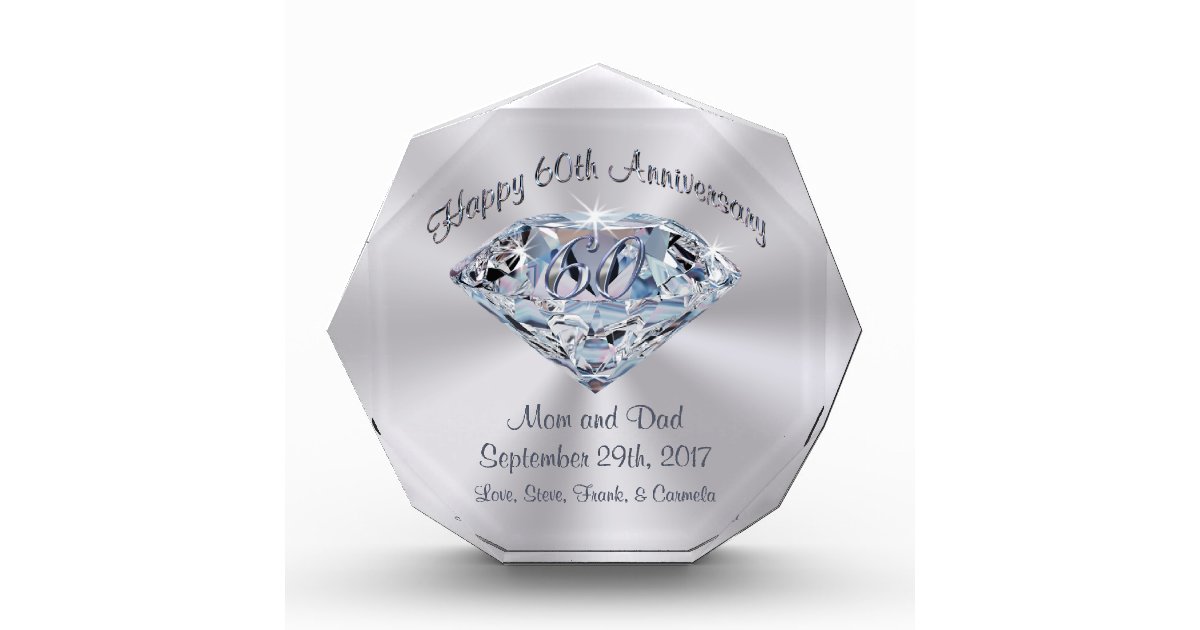 Personalized 60th Anniversary Gifts for Parents | Zazzle.com