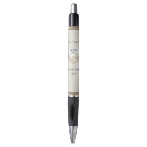 Personalized 60th Anniversary Pens Diamond Favors Pen