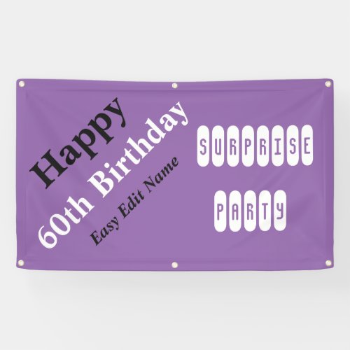 Personalized 60th Birthday Banner