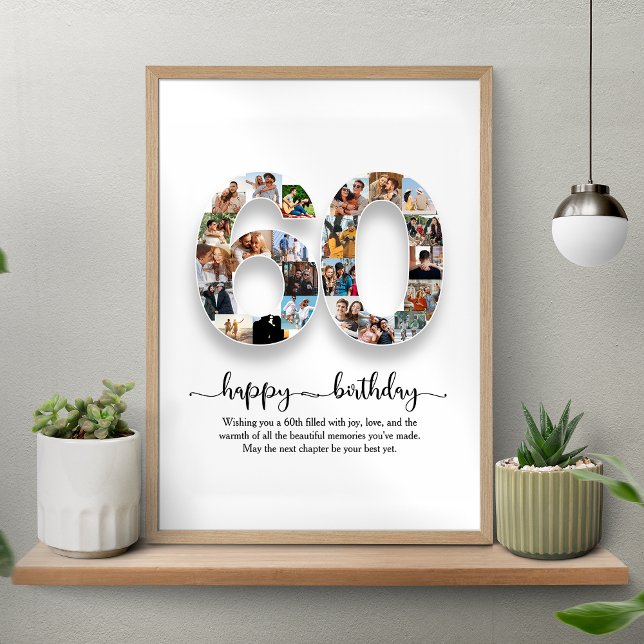 Personalized 60th Birthday Collage Poster (Creator Uploaded)