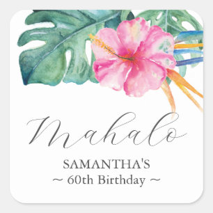 Personalized 60th Birthday Favor Stickers