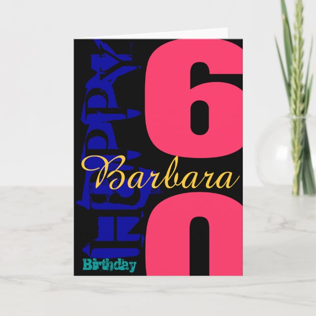 Personalized 60th Birthday POP Greeting Card (Front)