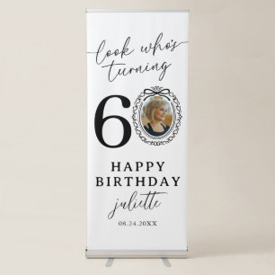 Personalized 60th Birthday Welcome Retractable Banner