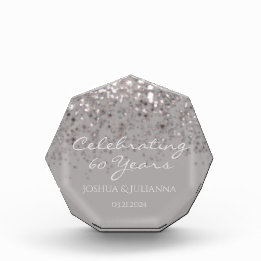 Personalized 60th Diamond Anniversary Keepsake Photo Block