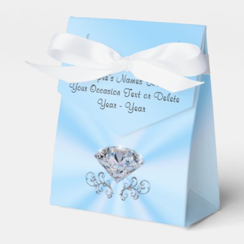 Personalized 60th Wedding Anniversary Favors Boxes