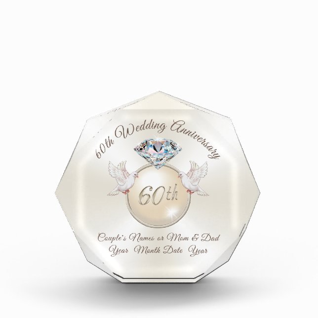 Personalized 60th Wedding Anniversary Gifts (Front)