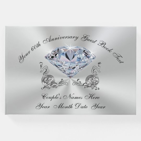 Personalized 60th Wedding Anniversary Guest Book