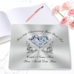 Personalized 60th Wedding Anniversary Guest Book