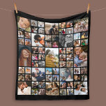 Personalized 65 Photo Collage Fleece Blanket<br><div class="desc">Feeling the cold this winter,  then grab yourself one of these cosy fleecy blankets! Personalized with a 65 photo collage template,  easily swap over the template images with your own pictures. Makes a great unique gift for birthdays,  christmas or any special occasion.</div>