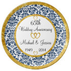 Personalized 65th Anniversary Porcelain Plate