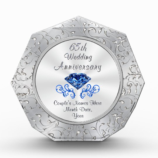 Personalized 65th Wedding Anniversary Gift Ideas