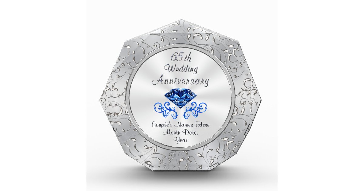 Personalized 65th Wedding Anniversary Gift Ideas | Zazzle