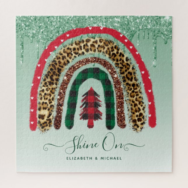 Personalized 676 Piece JIGSAW Christmas Rainbow Ji Jigsaw Puzzle (Vertical)