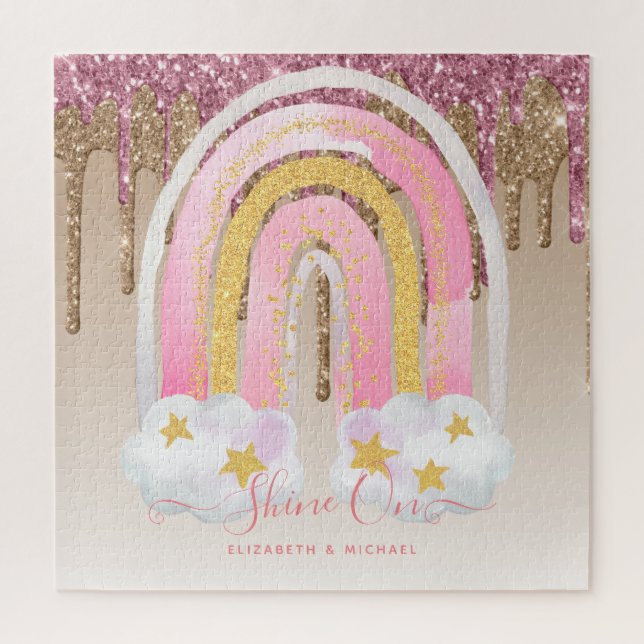 Personalized 676 Piece JIGSAW Christmas Rainbow Ji Puzzle (Vertical)