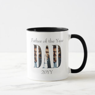 Personalized 6 Dad Photo, Name, Father of the Year Mug