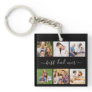 Personalized 6 Photo and text, best dad ever Keychain