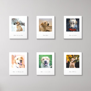 Personalized 6 Photo and Text Collage Foam Core Photo Tile