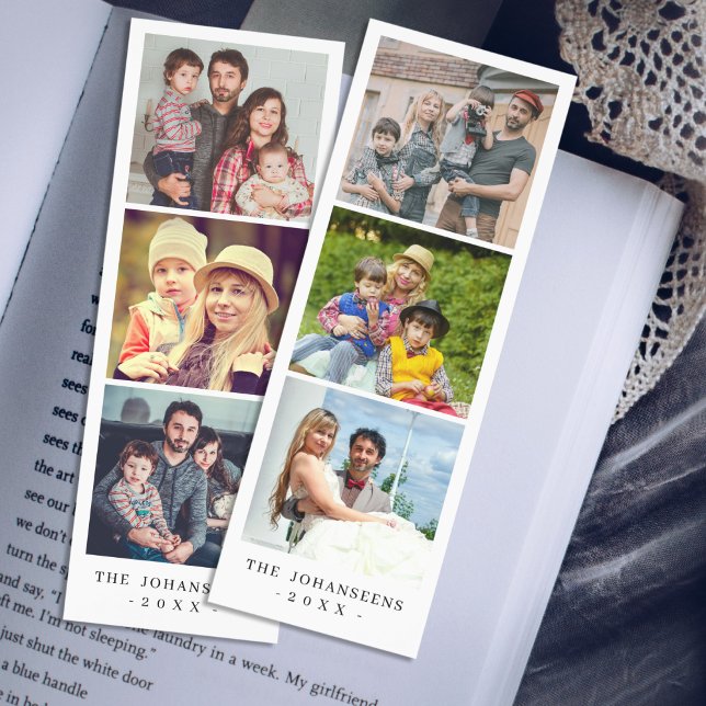 Personalized 6 Photo Collage and Custom Text Bookmarks (Creator Uploaded)