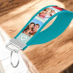 Personalized 6 Photo Collage Couple Heart Wrist Keychain<br><div class="desc">Celebrate your love story with this personalized 6-photo heart wrist keychain, designed to keep your favorite memories close at hand. This custom collage keychain features six meaningful photos beautifully arranged in a heart layout—perfect for anniversaries, long-distance relationships, or everyday reminders of love. Made with durable materials and a convenient wrist...</div>